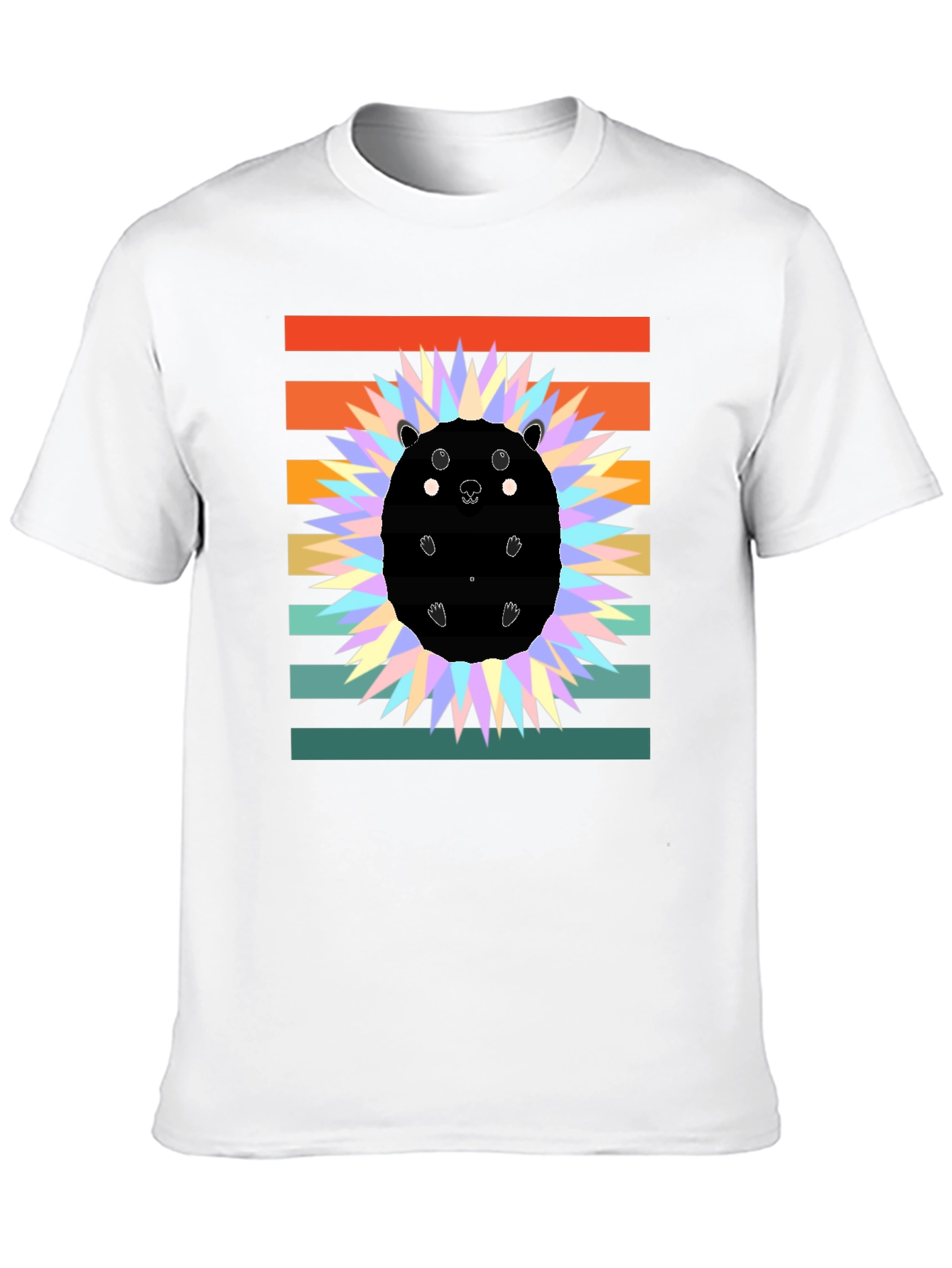 Retro Hedgehog Graphic Tee - Stylish Animal Lover Shirt