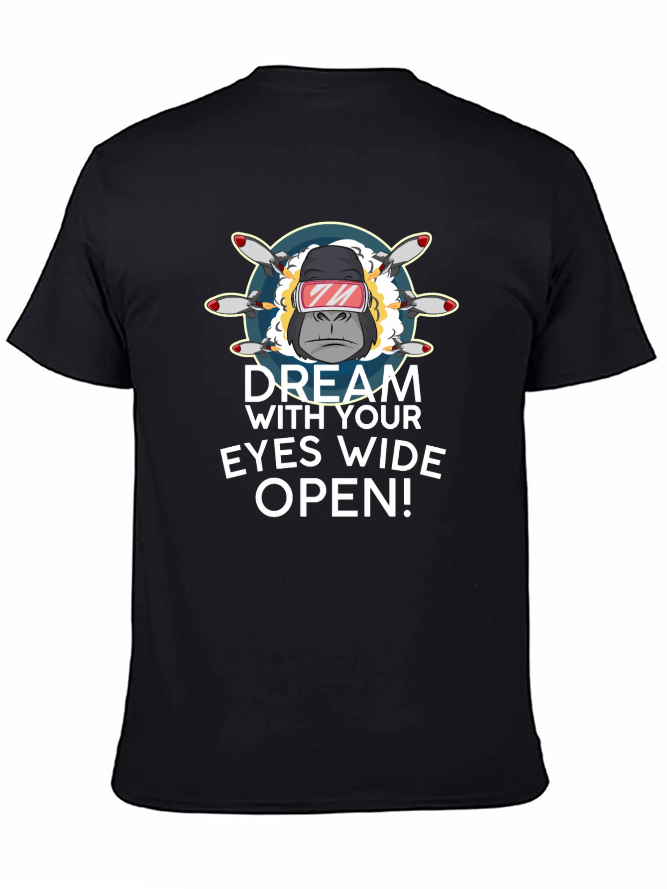 Dream with Your Eyes Wide Open Black T-Shirt