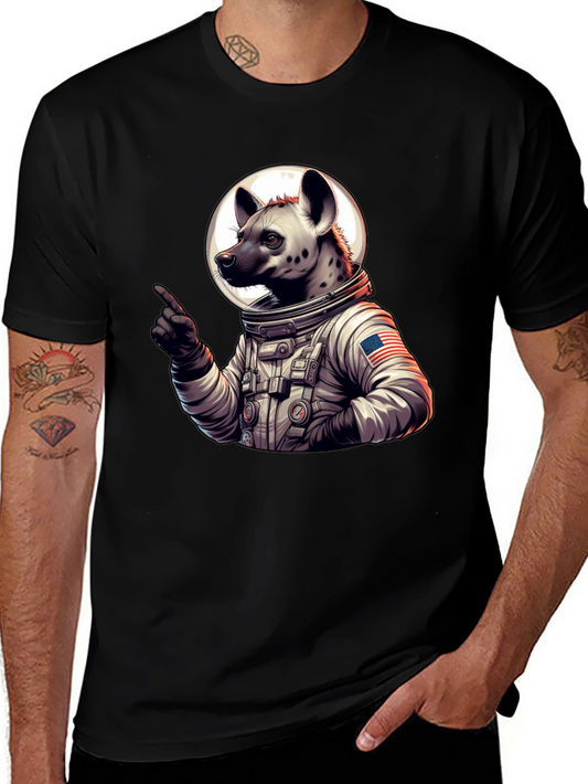 Hyena Astronaut Black T-Shirt