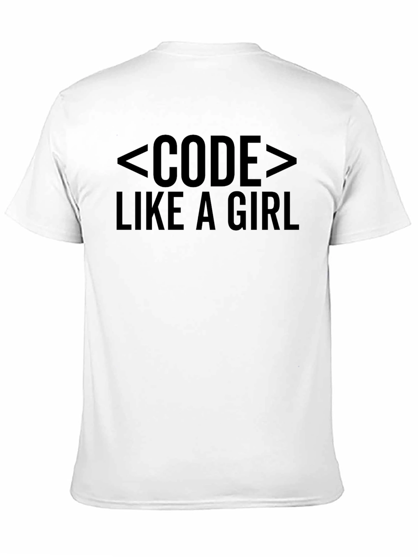 Code Like A Girl T-Shirt - Black Cotton Tee