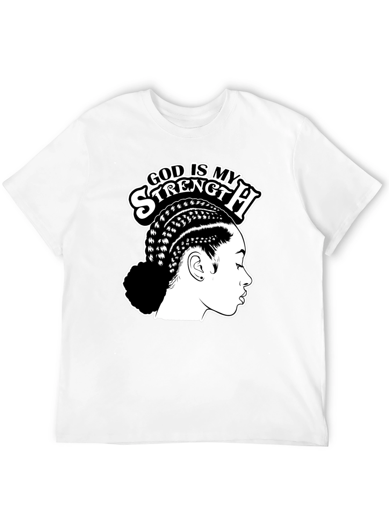 God Is My Strength Black T-Shirt