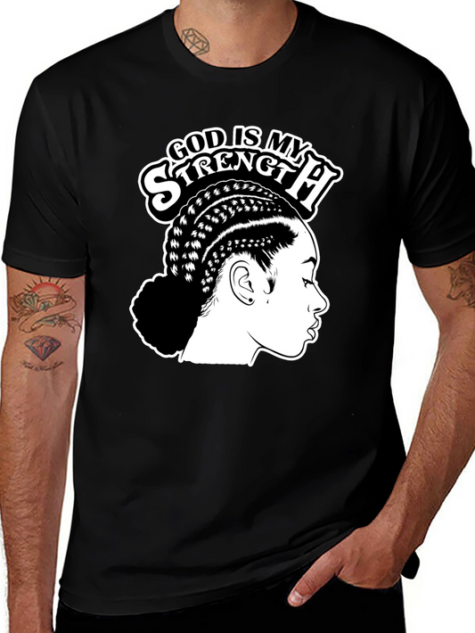 God Is My Strength Black T-Shirt