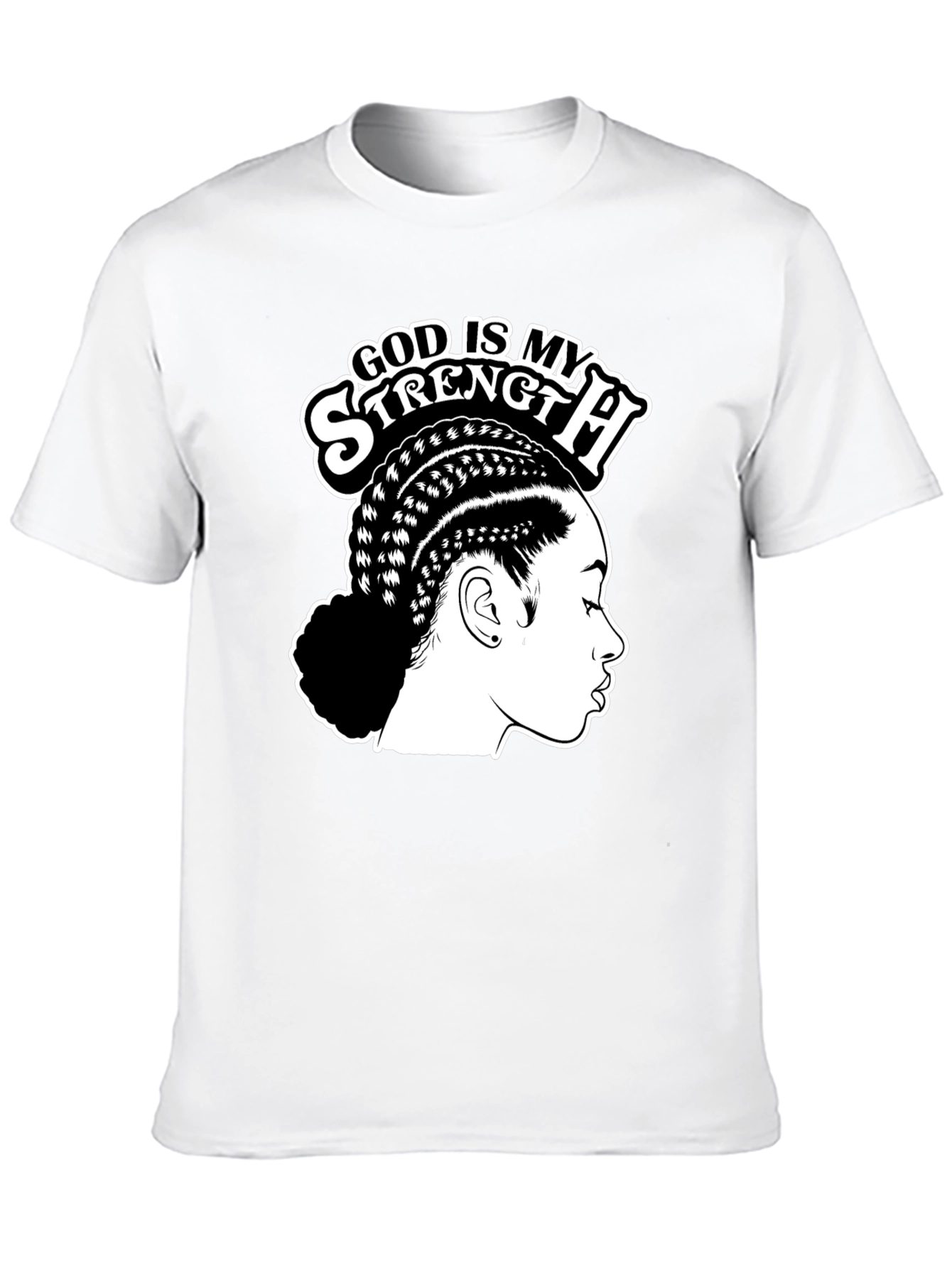 God Is My Strength Black T-Shirt