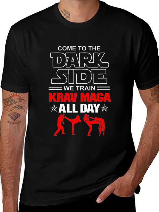 Krav Maga Training T-Shirt - Dark Side Martial Arts Tee