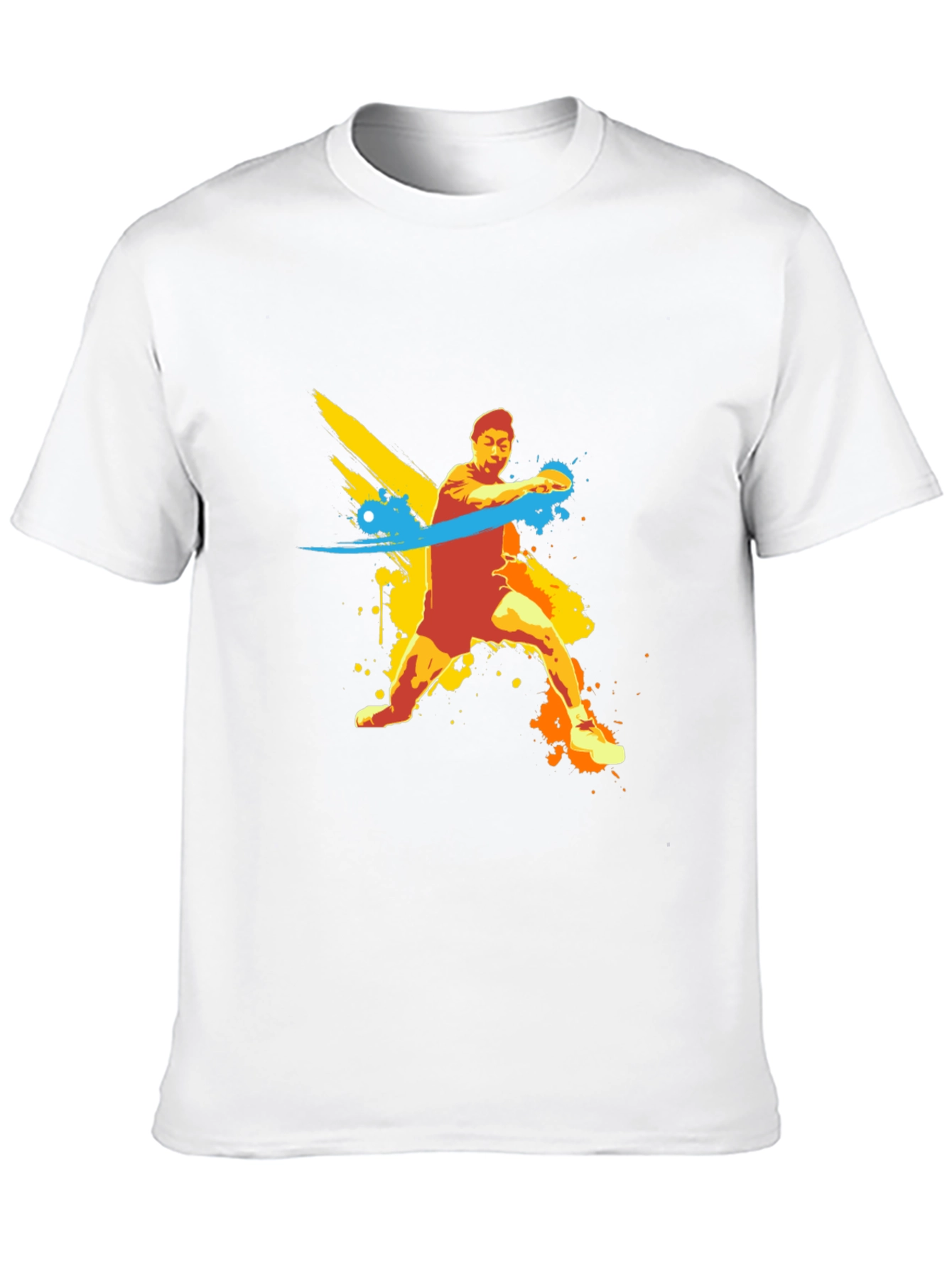 Ping Pong Player Graphic Tee - Trendy Sportswear