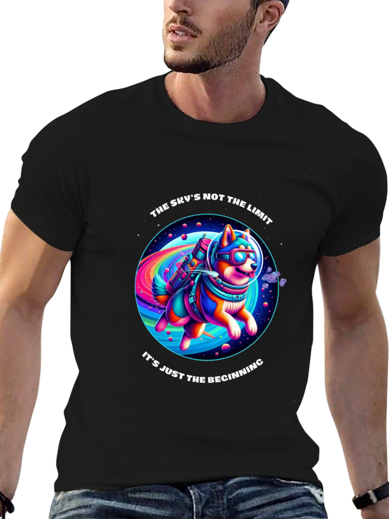 Space Dog T-Shirt: The Skys Not The Limit!