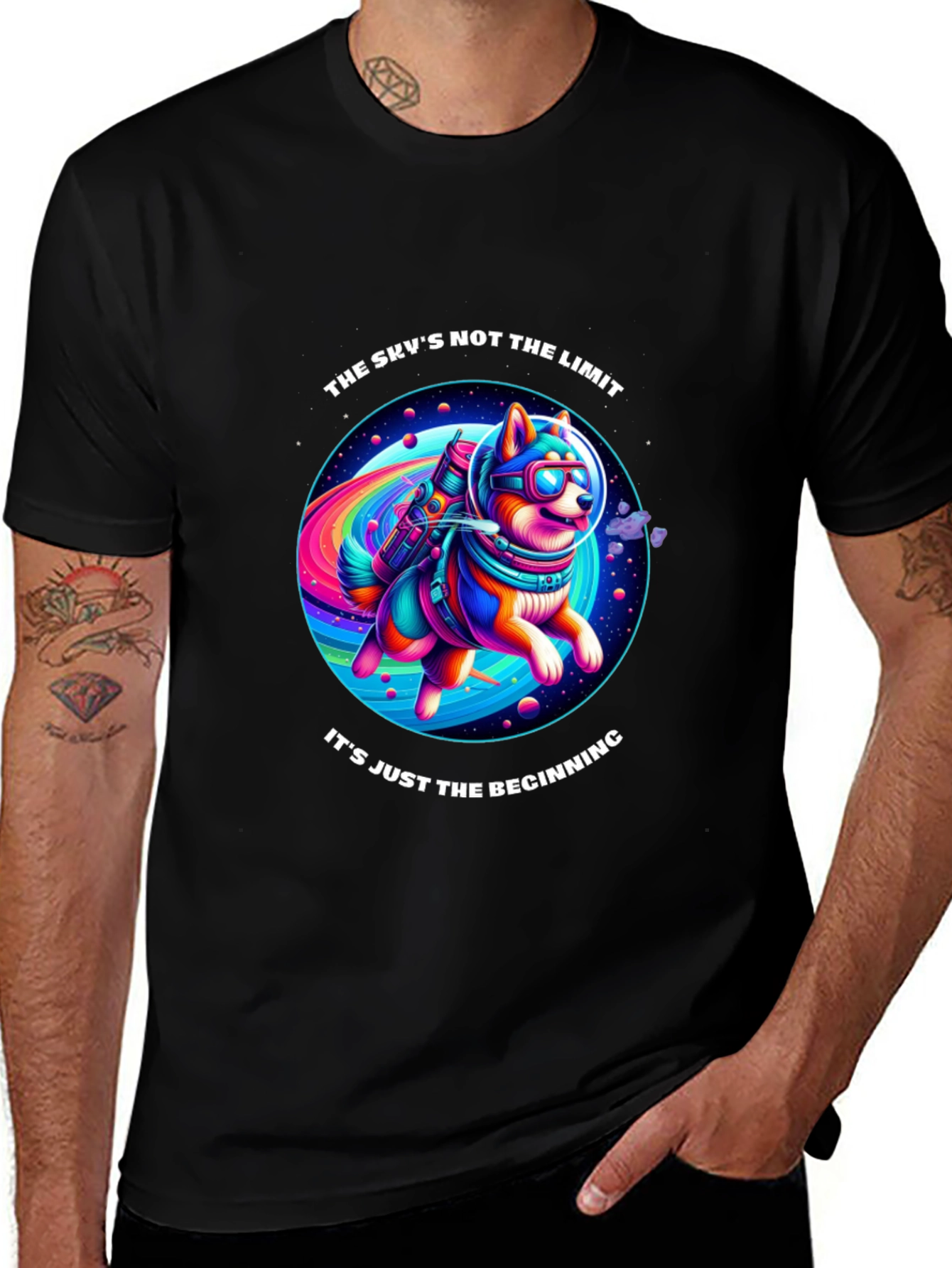 Space Dog T-Shirt: The Skys Not The Limit!