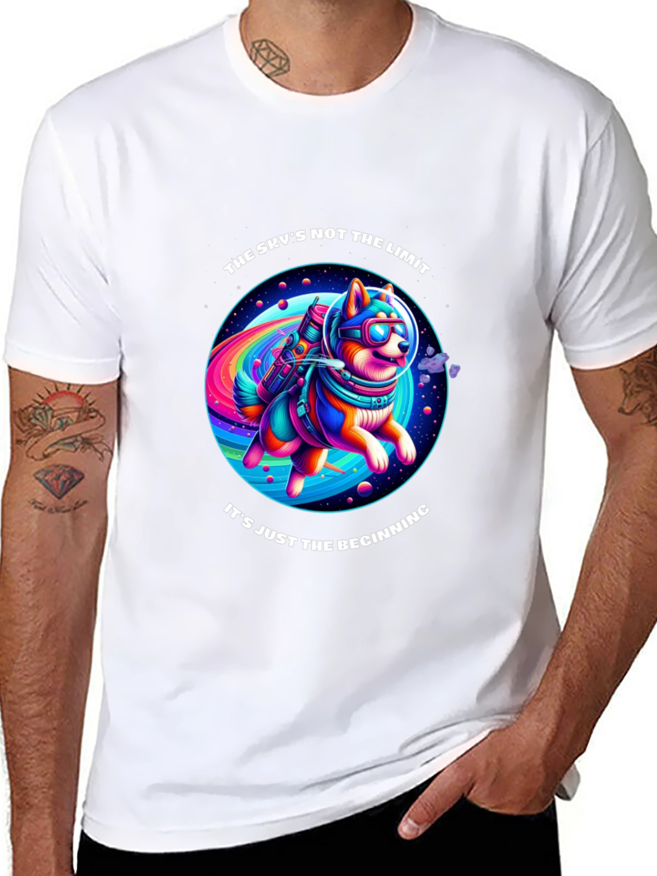 Space Dog T-Shirt: The Skys Not The Limit!