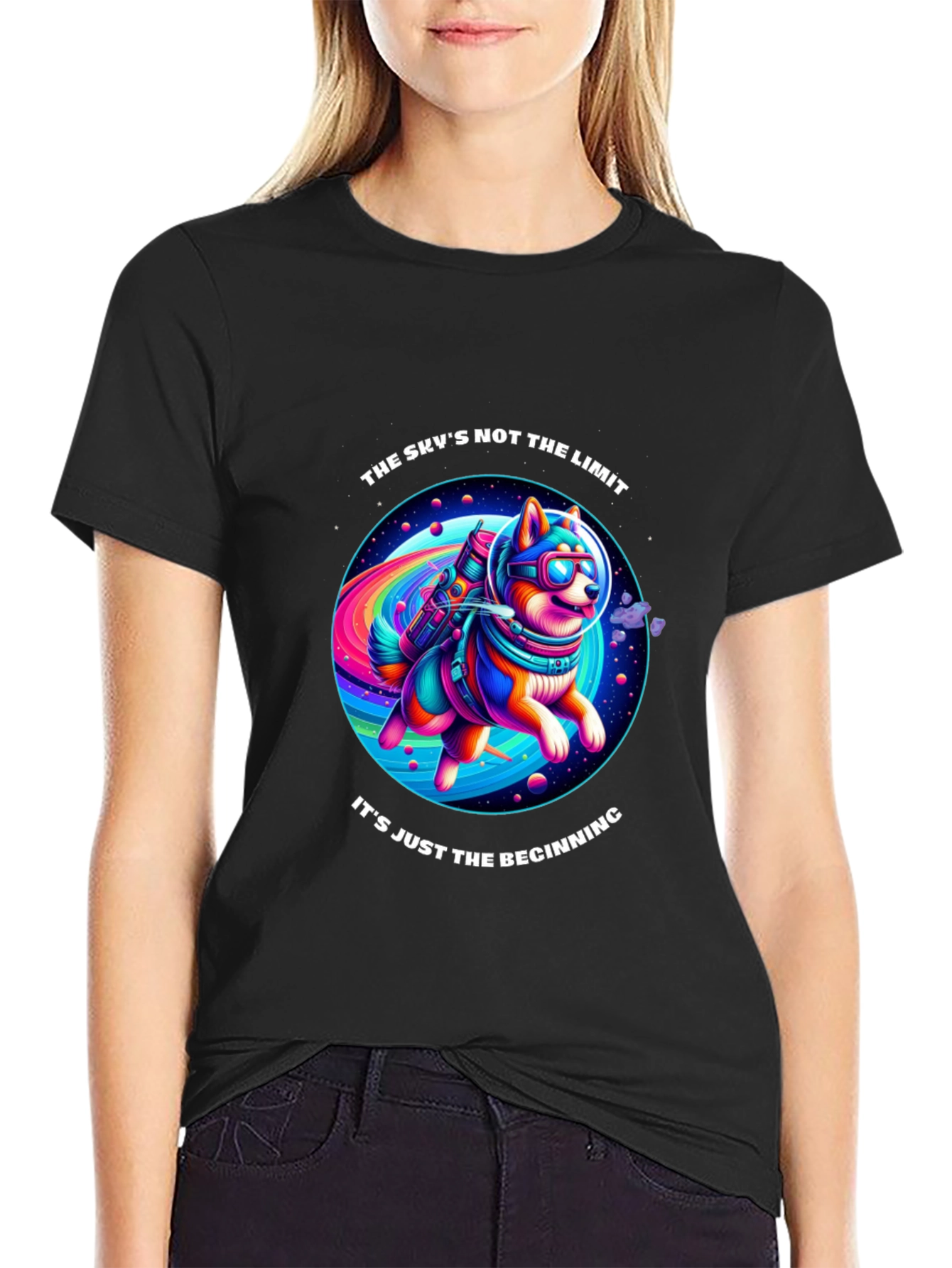 Space Dog T-Shirt: The Skys Not The Limit!