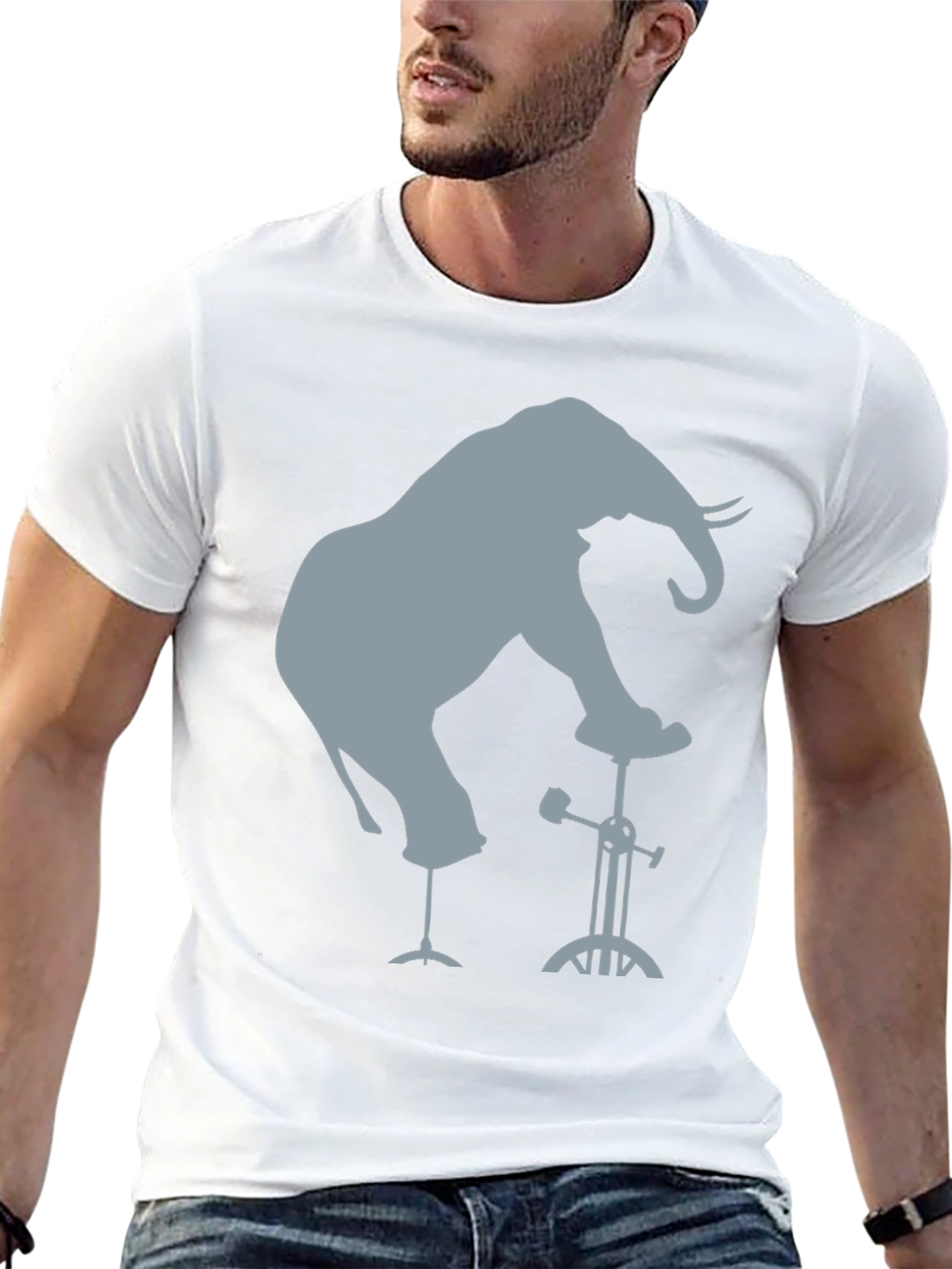 Elephant Balance Act T-Shirt - Novelty Graphic Tee