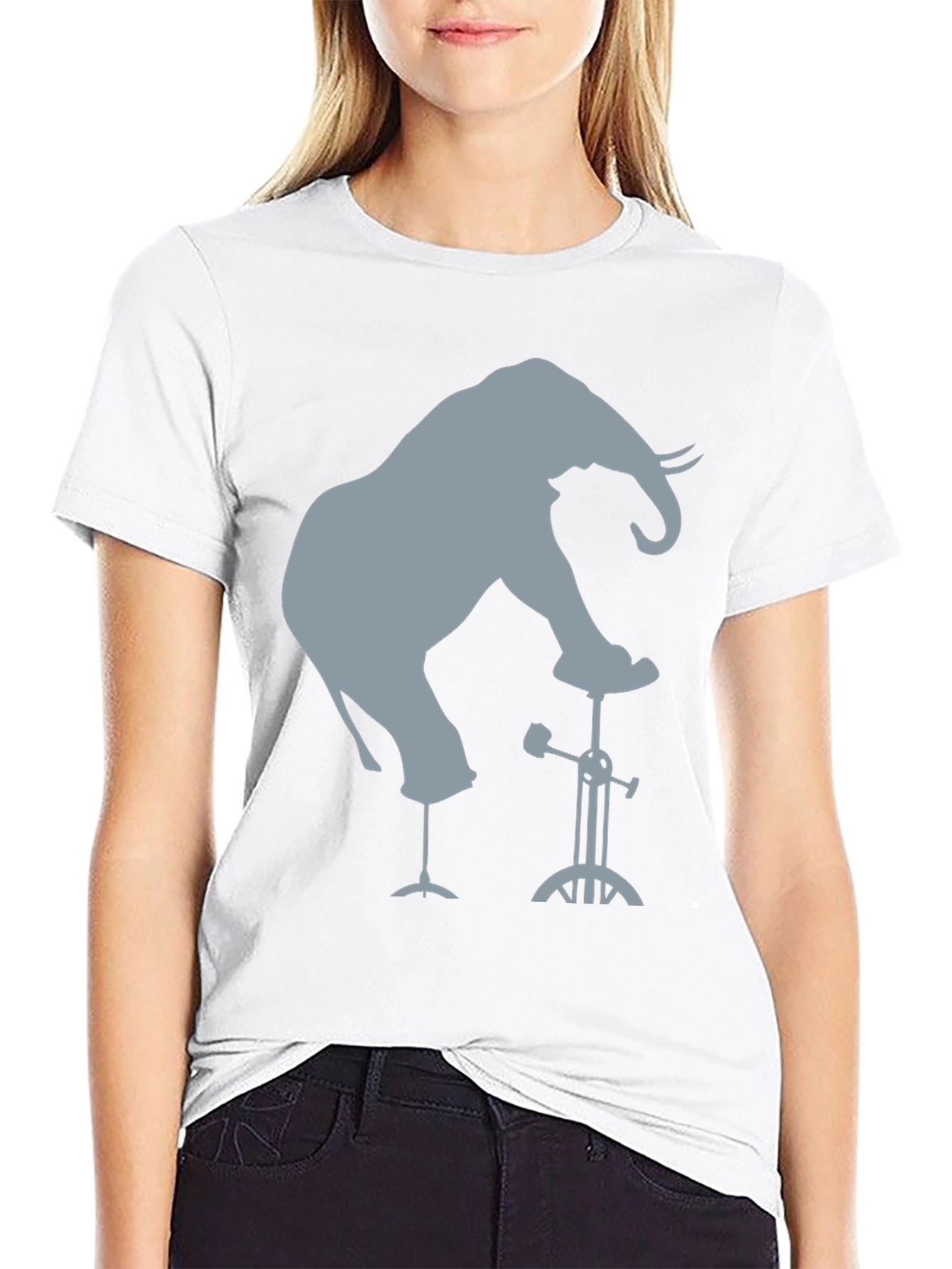 Elephant Balance Act T-Shirt - Novelty Graphic Tee