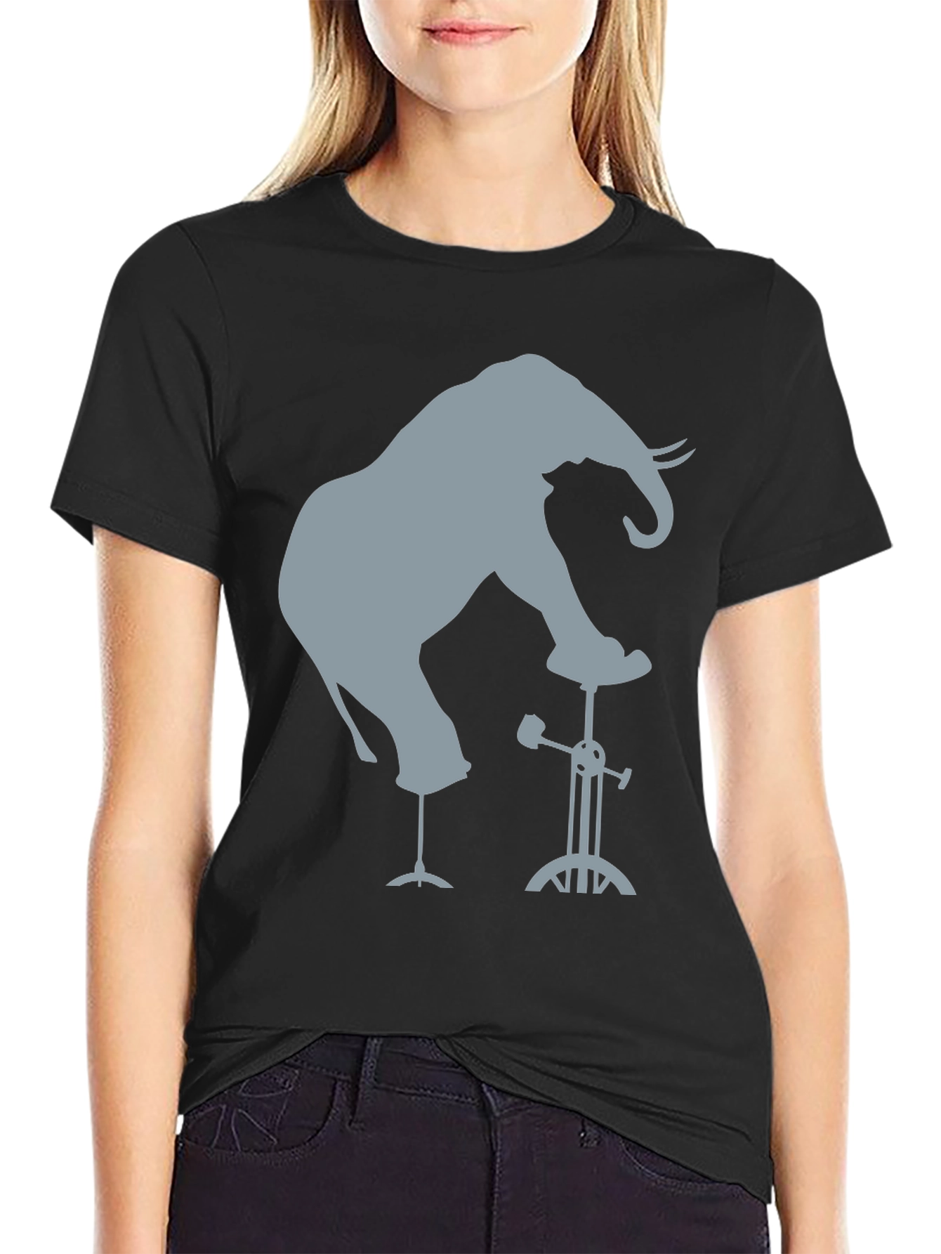 Elephant Balance Act T-Shirt - Novelty Graphic Tee