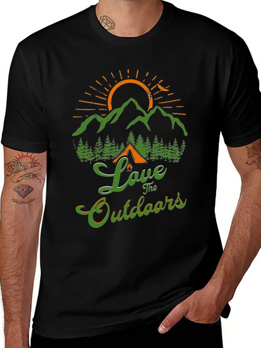 Love The Outdoors Graphic T-Shirt Camping Nature Tee