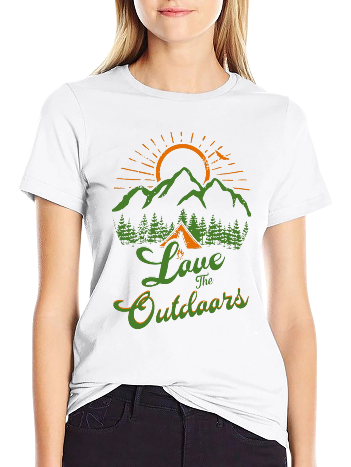 Love The Outdoors Graphic T-Shirt Camping Nature Tee