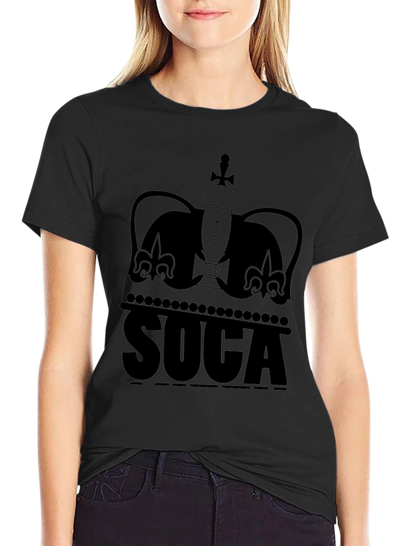 SOCA Crown Graphic Black T-Shirt
