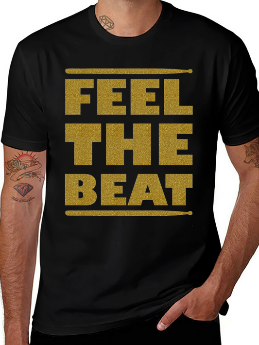 Feel the Beat Graphic Tee - Drummer T-Shirt