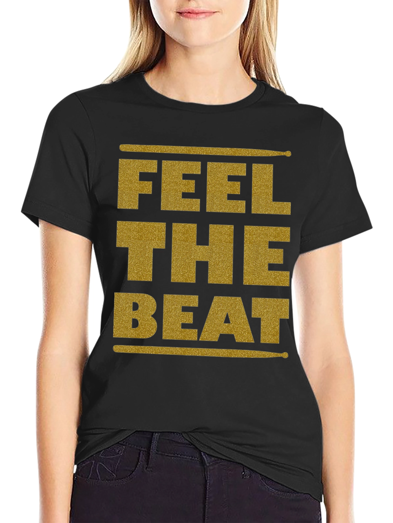 Feel the Beat Graphic Tee - Drummer T-Shirt