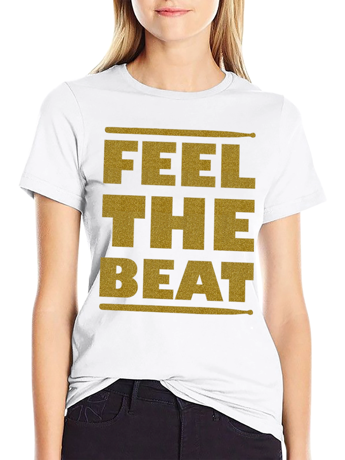 Feel the Beat Graphic Tee - Drummer T-Shirt