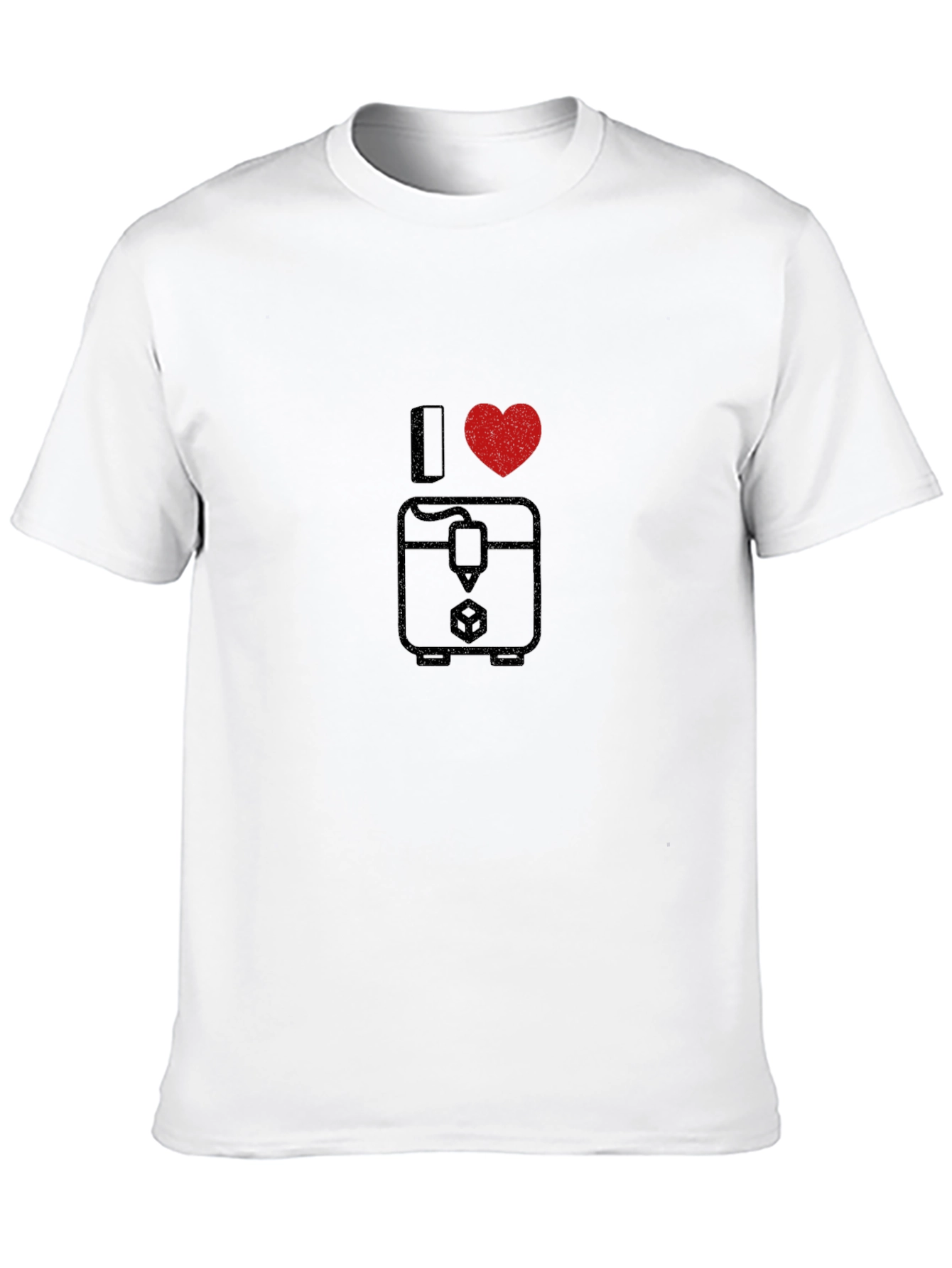 I Heart 3D Printing Black T-Shirt