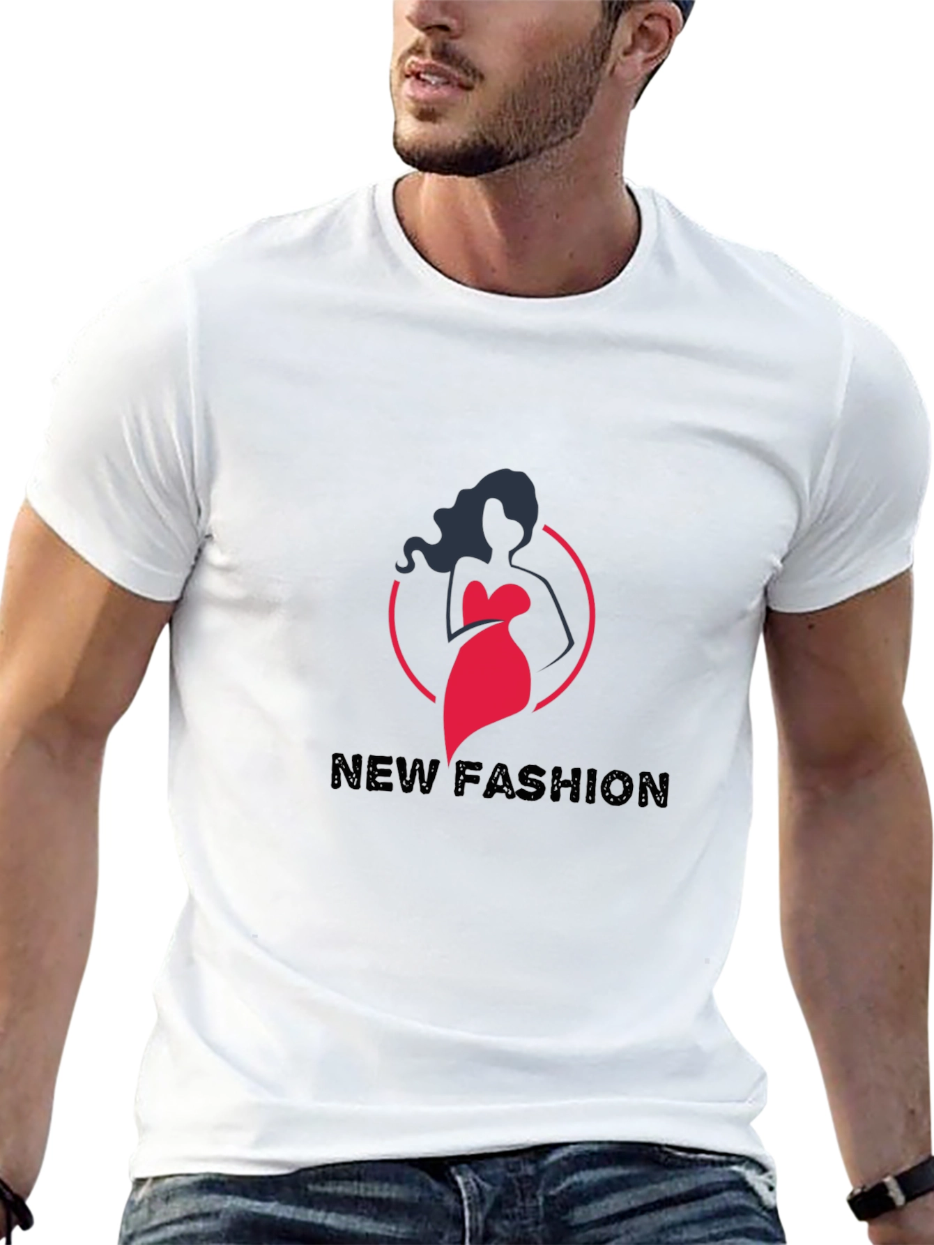 Stylish Black New Fashion Graphic Tee