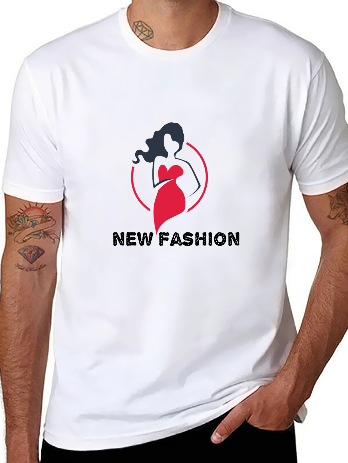 Stylish Black New Fashion Graphic Tee