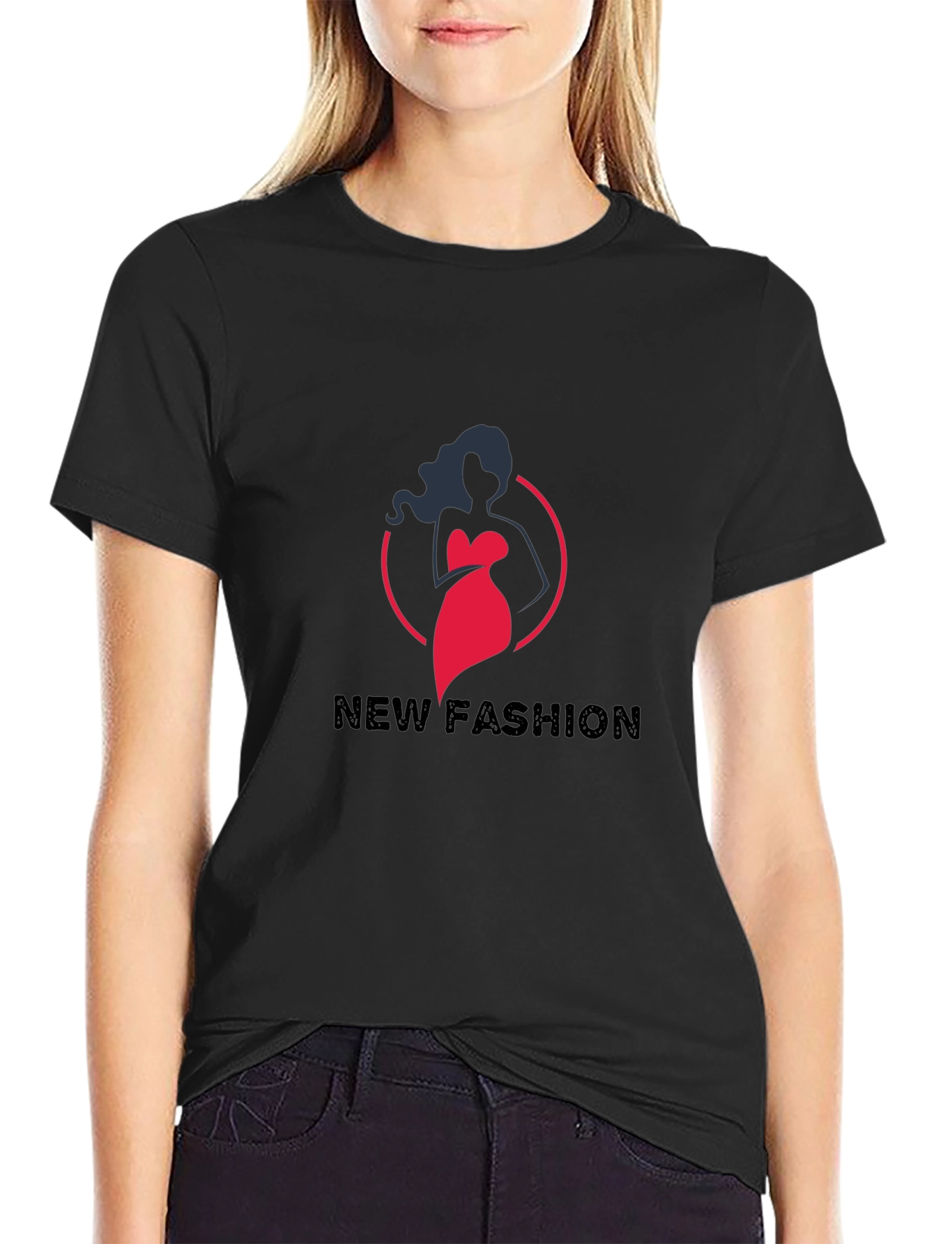 Stylish Black New Fashion Graphic Tee