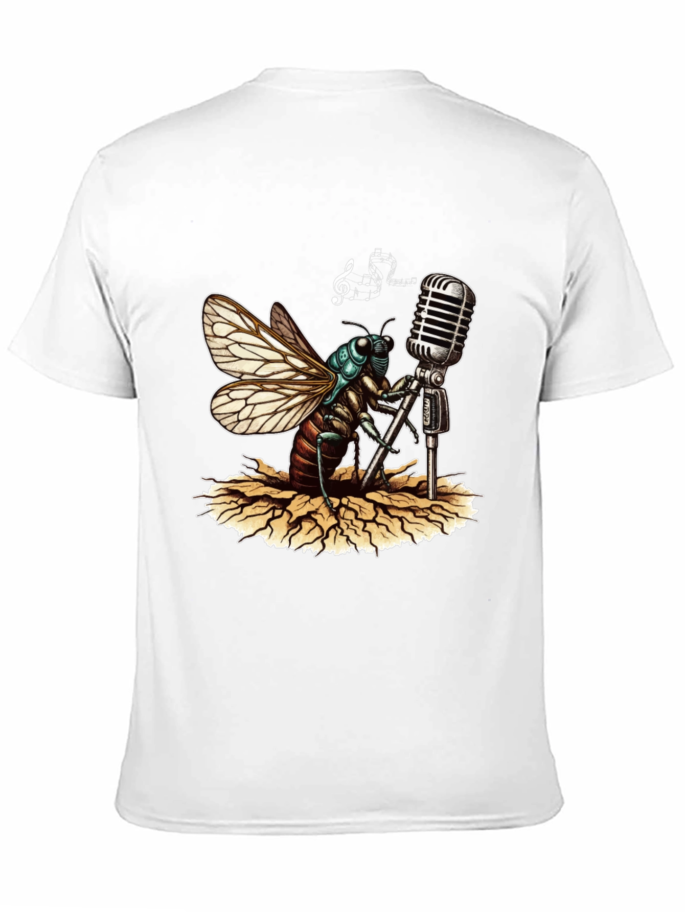 Cicada Singer Graphic Tee - Retro Mic