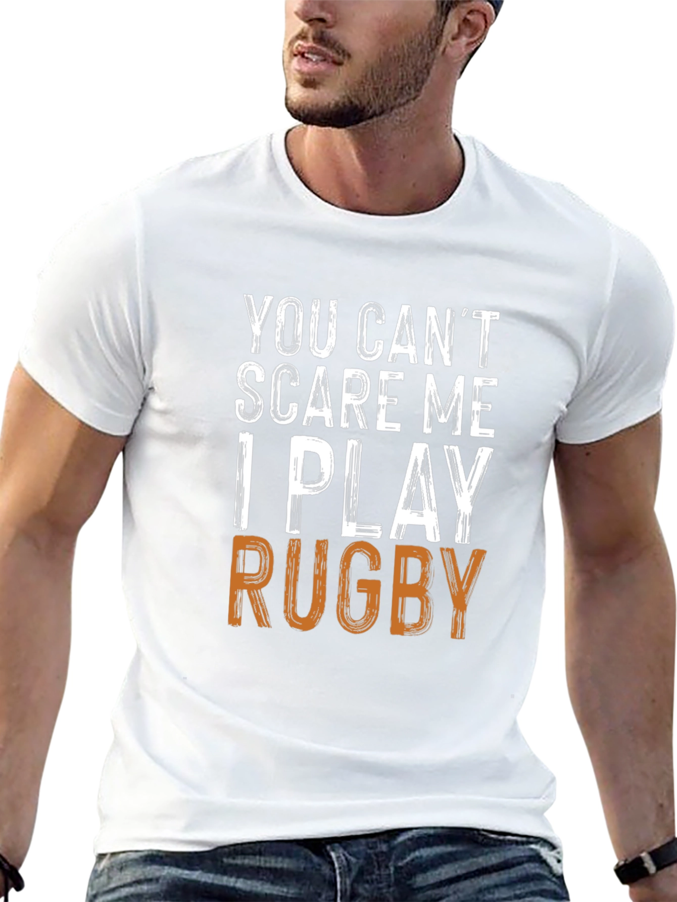 Funny Rugby Player T-Shirt - You Cant Scare Me