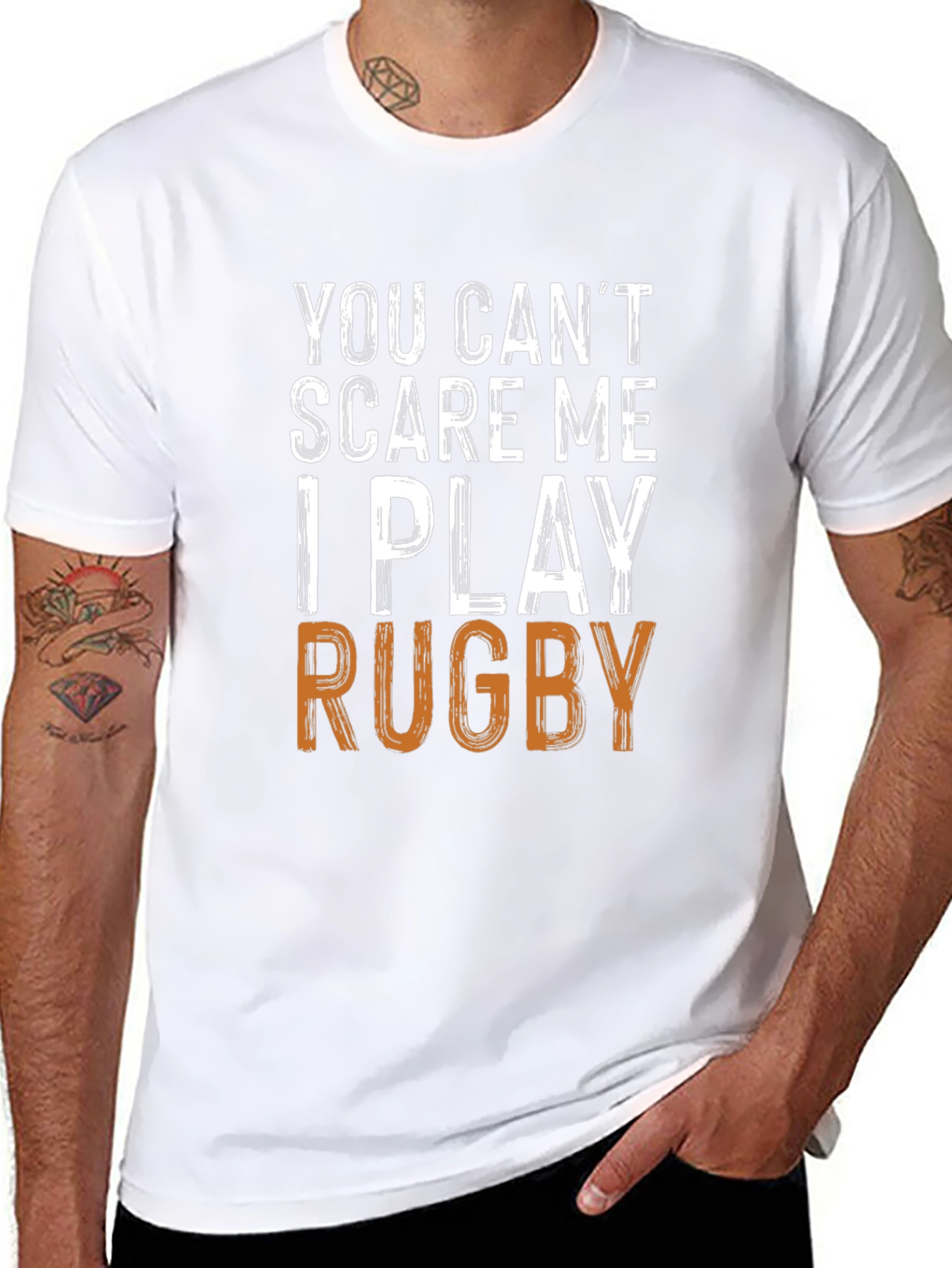 Funny Rugby Player T-Shirt - You Cant Scare Me