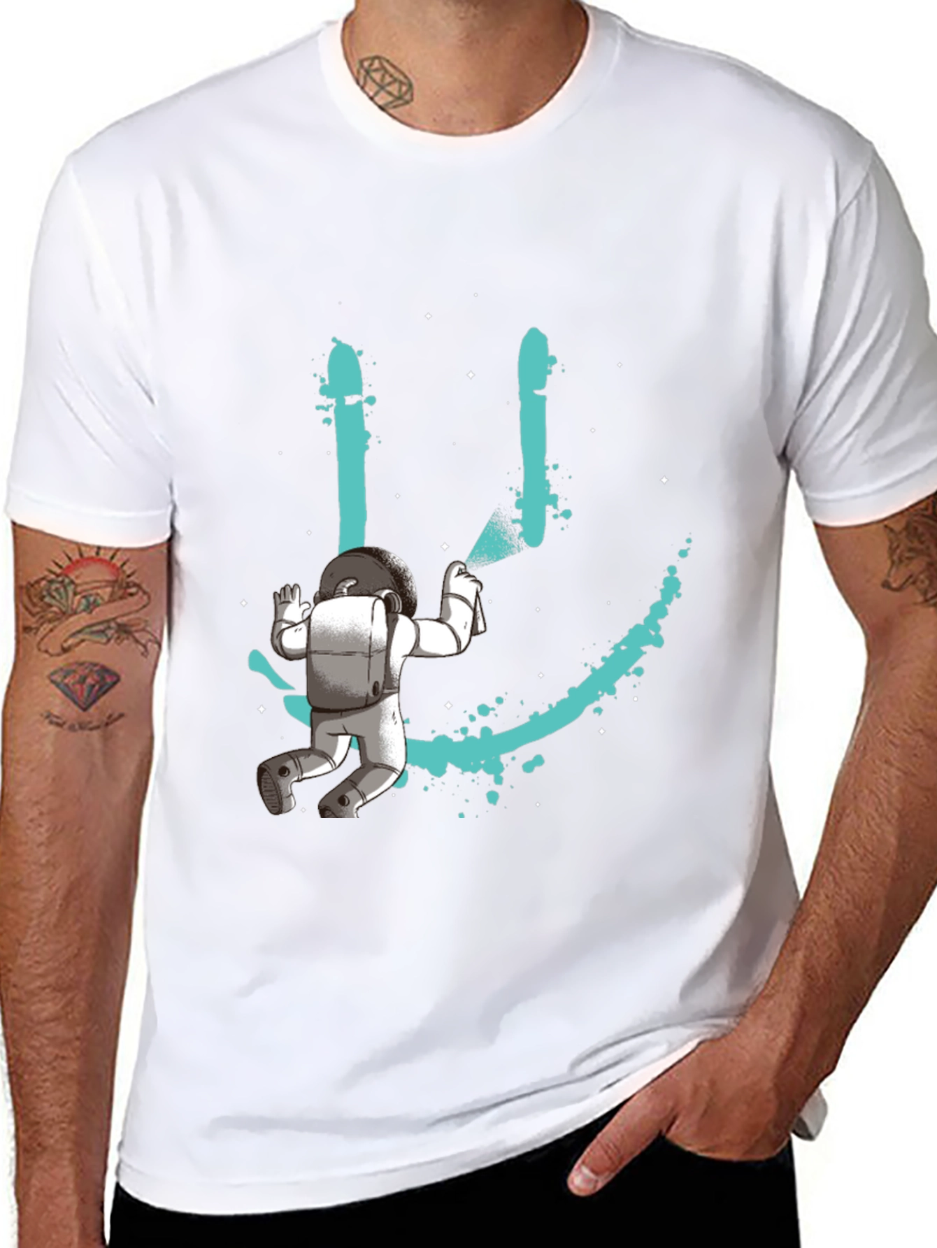 Astronaut Painting a Smile T-Shirt