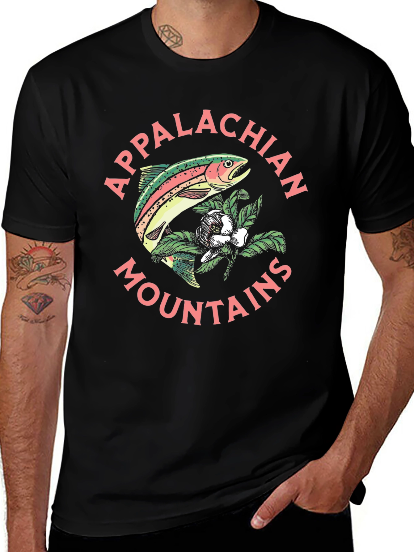 Appalachian Mountains Fish Graphic Tee