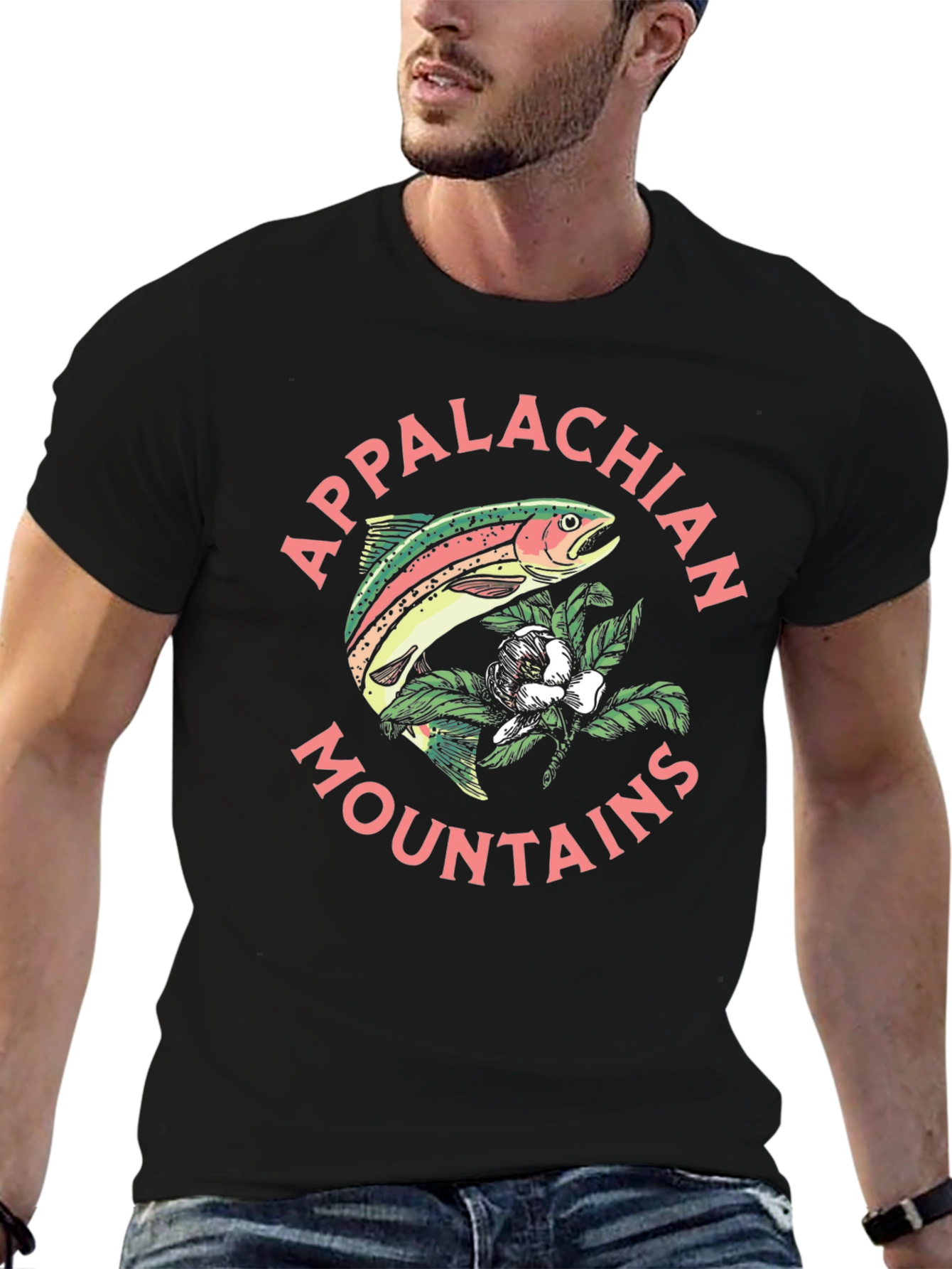 Appalachian Mountains Fish Graphic Tee