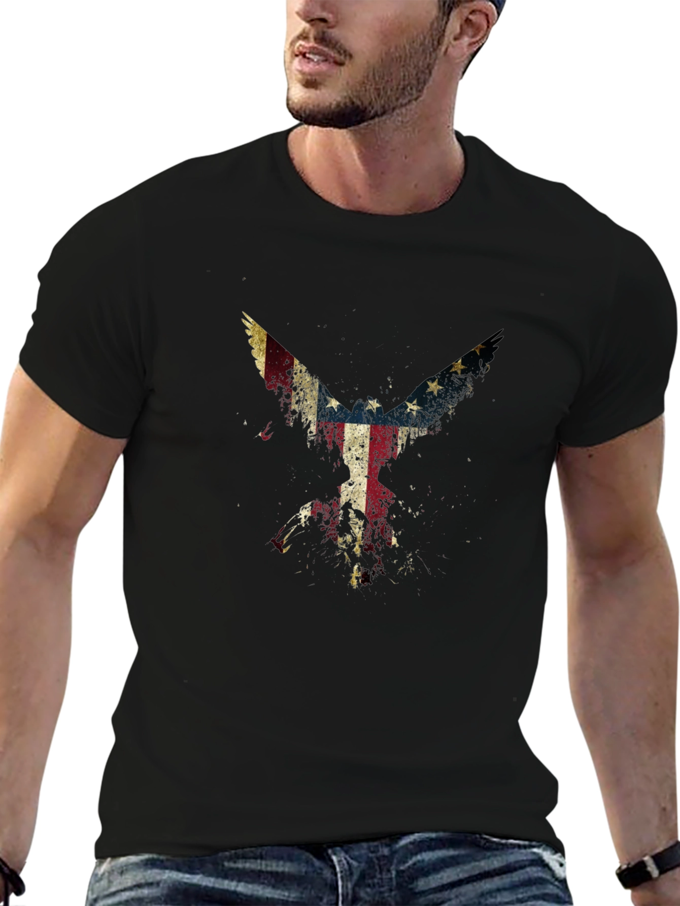 American Flag Eagle T-Shirt - Patriotic Design
