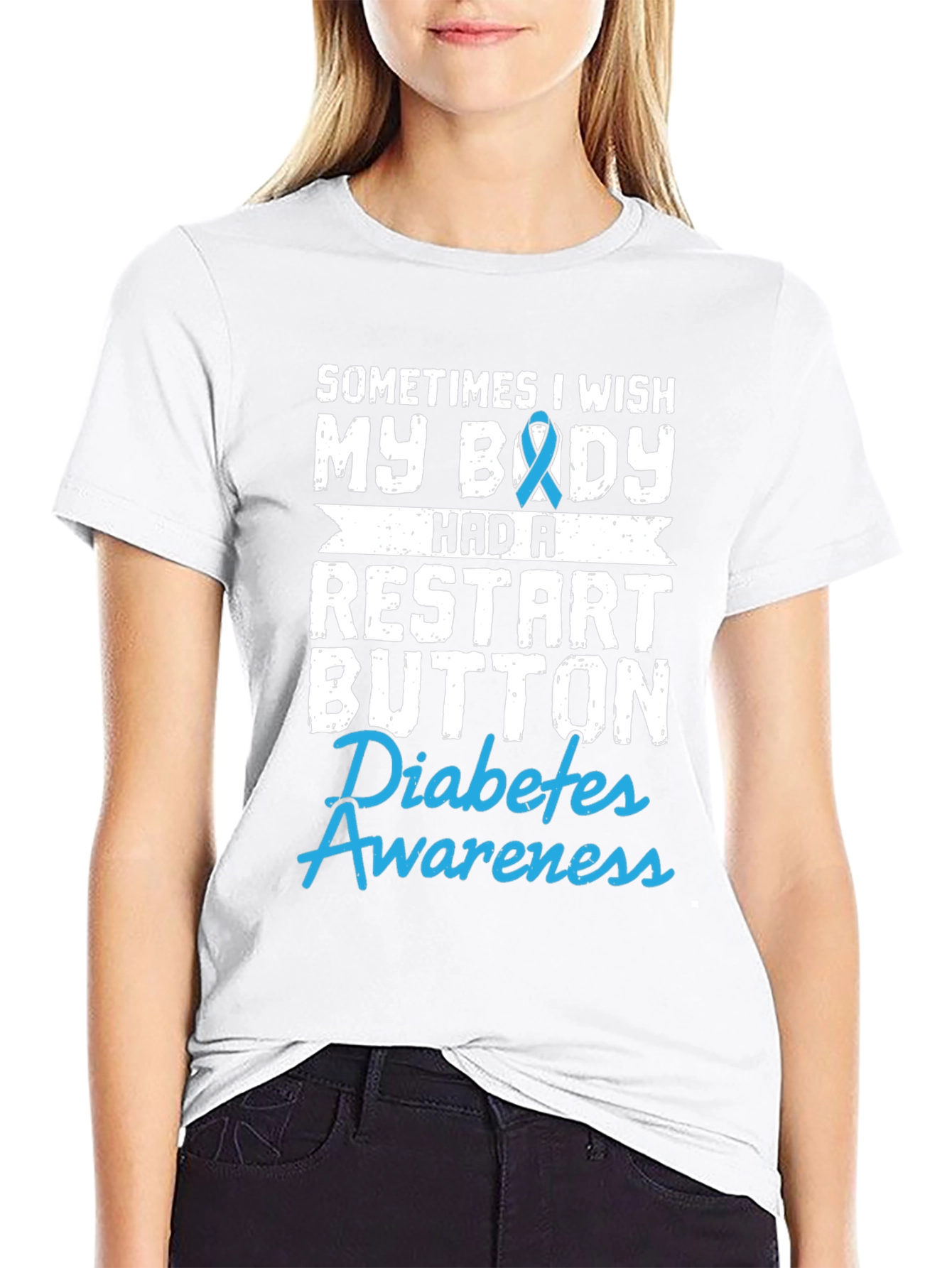 Diabetes Awareness T-Shirt Restart Button Wish