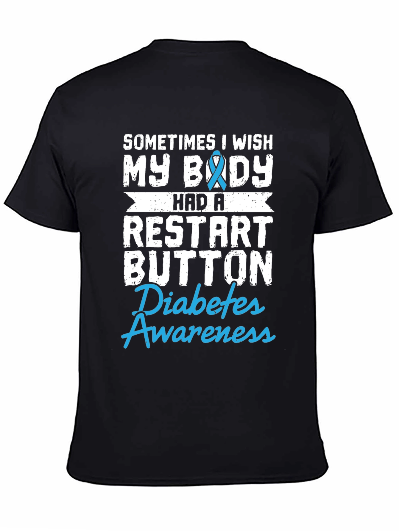 Diabetes Awareness T-Shirt Restart Button Wish