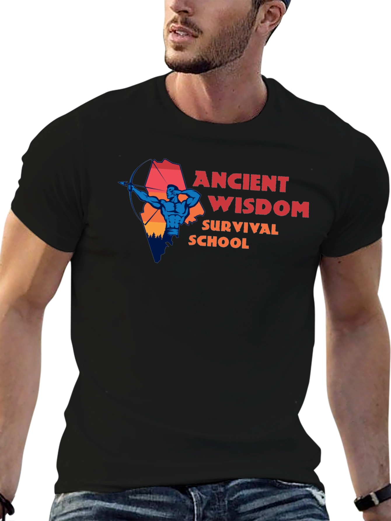 Ancient Wisdom Survival School Graphic Tee
