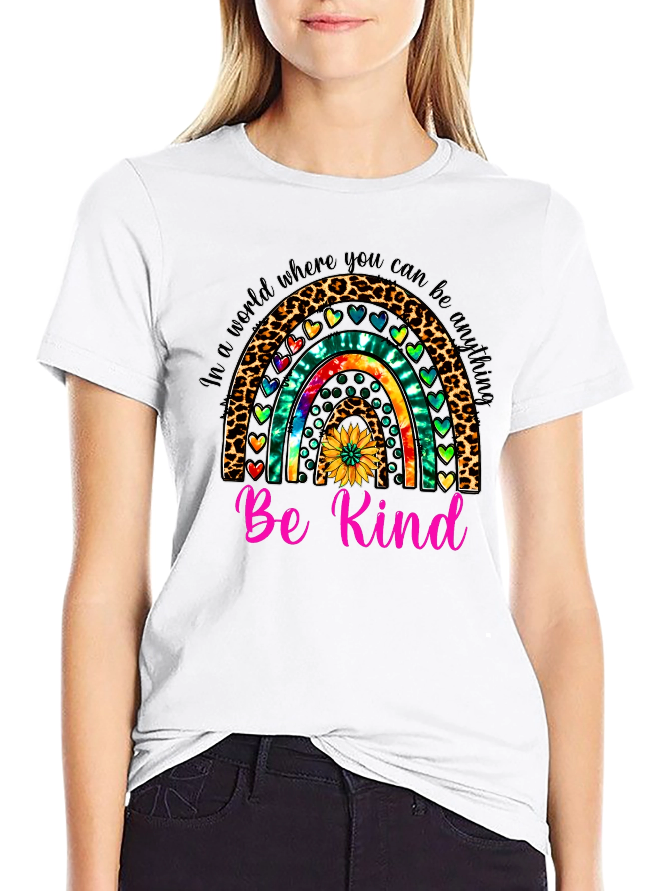 Be Kind Rainbow Graphic Tee