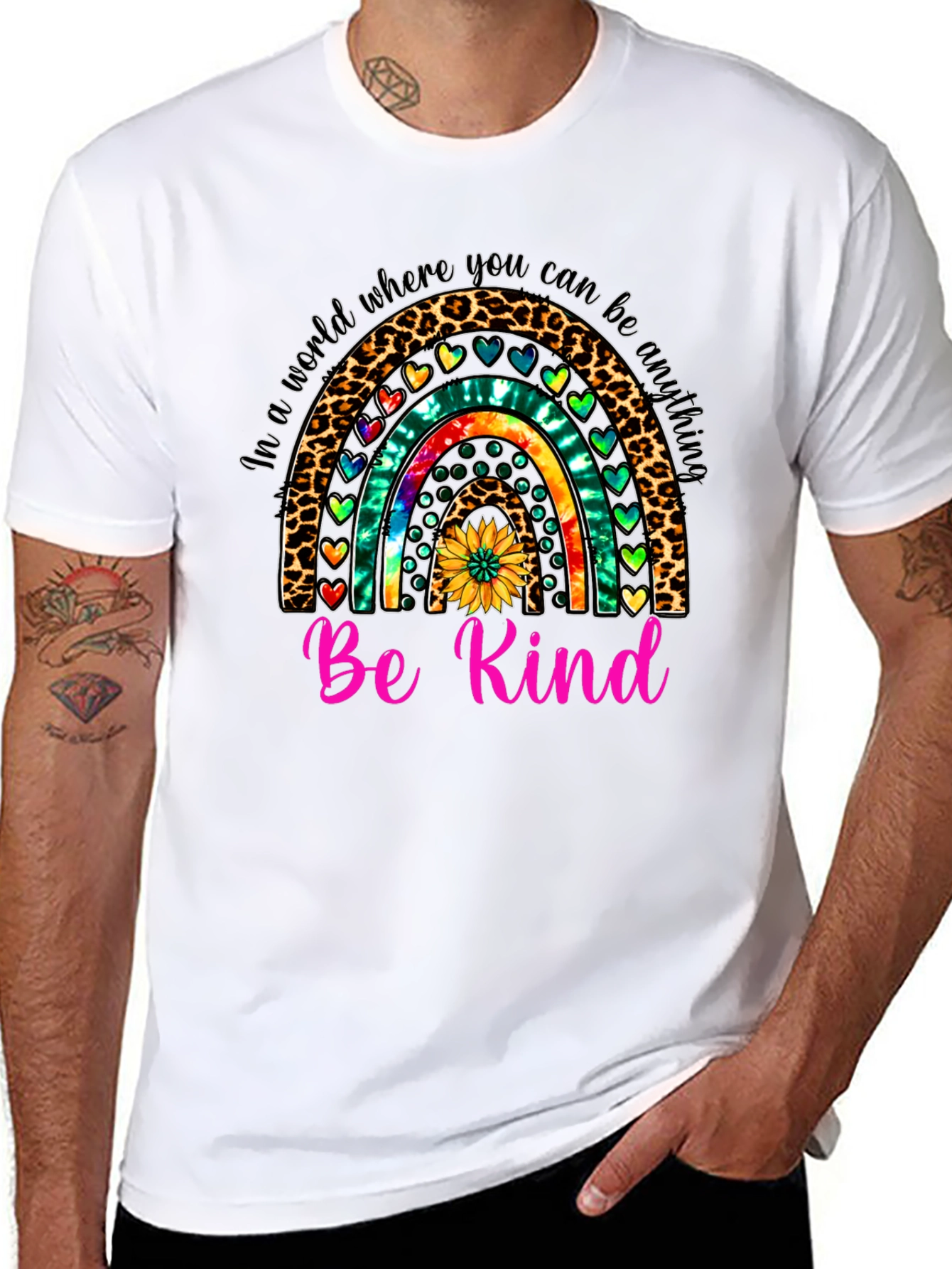Be Kind Rainbow Graphic Tee
