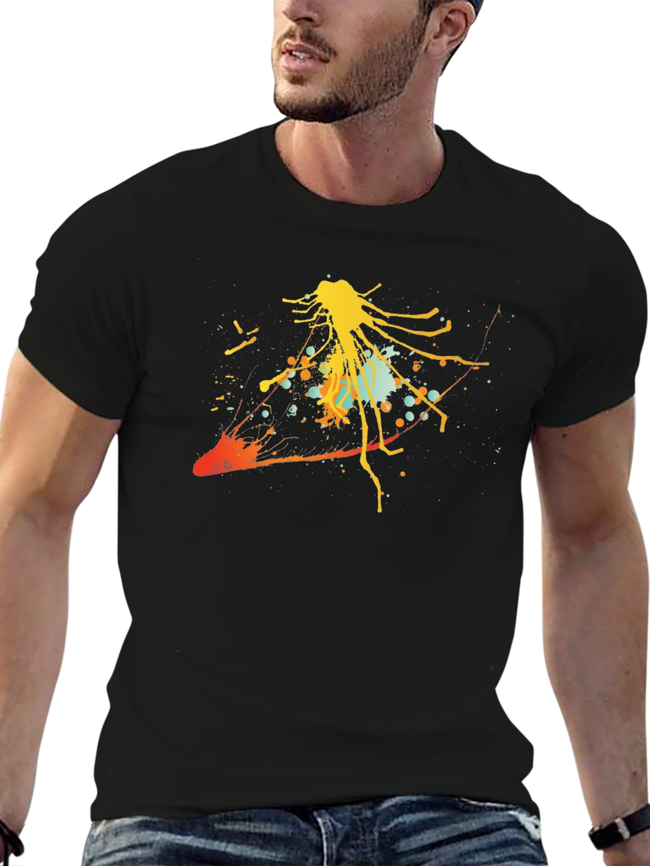 Abstract Art Black T-Shirt