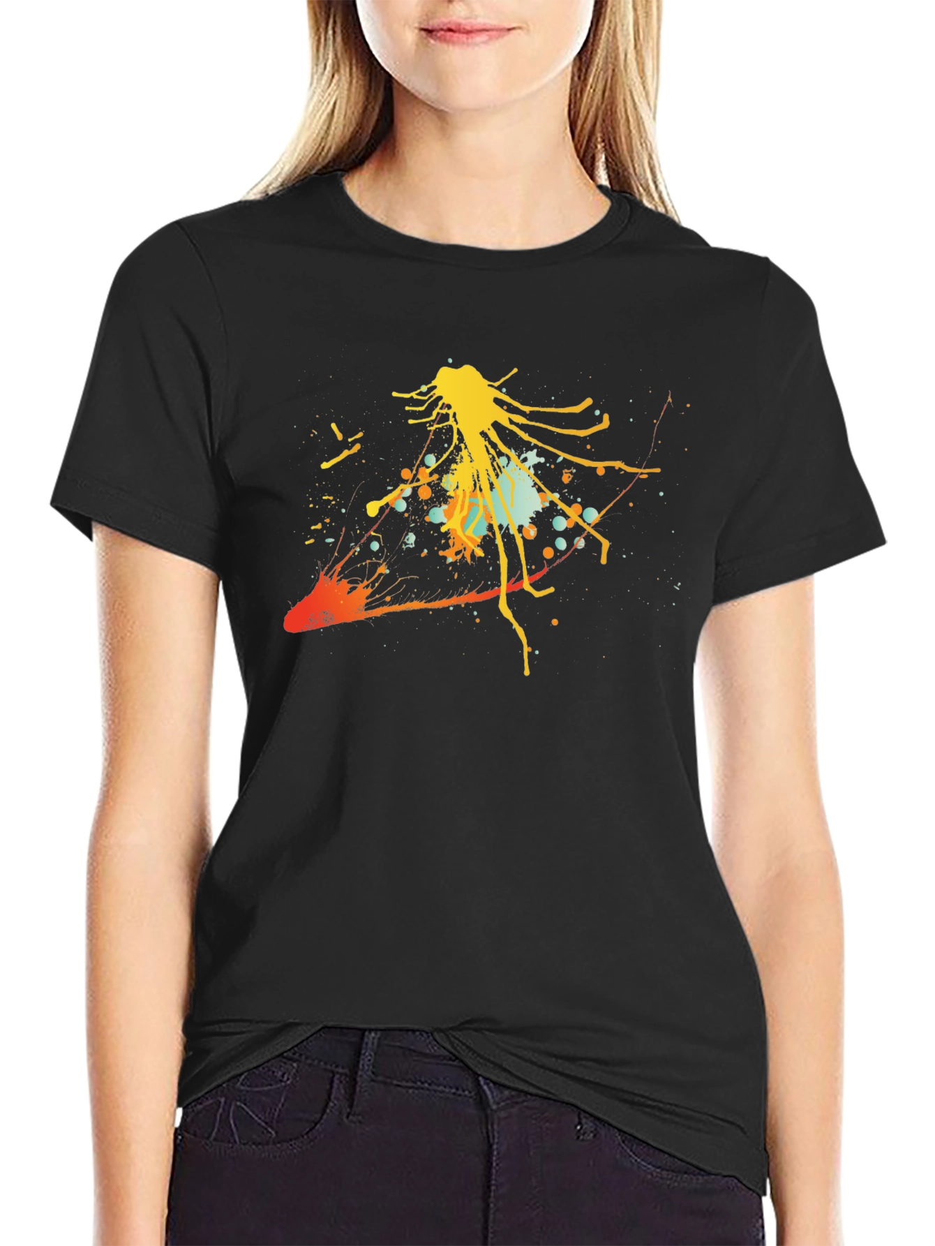 Abstract Art Black T-Shirt