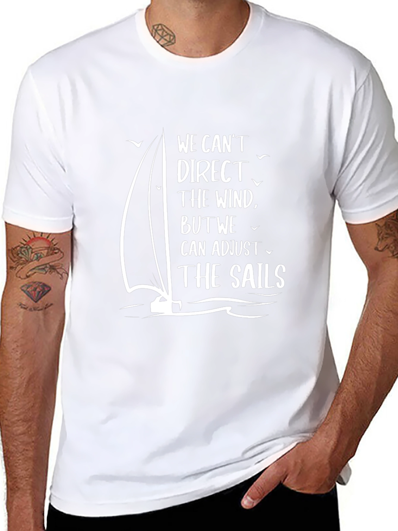 Inspirational Sailing T-Shirt: Adjust the Sails