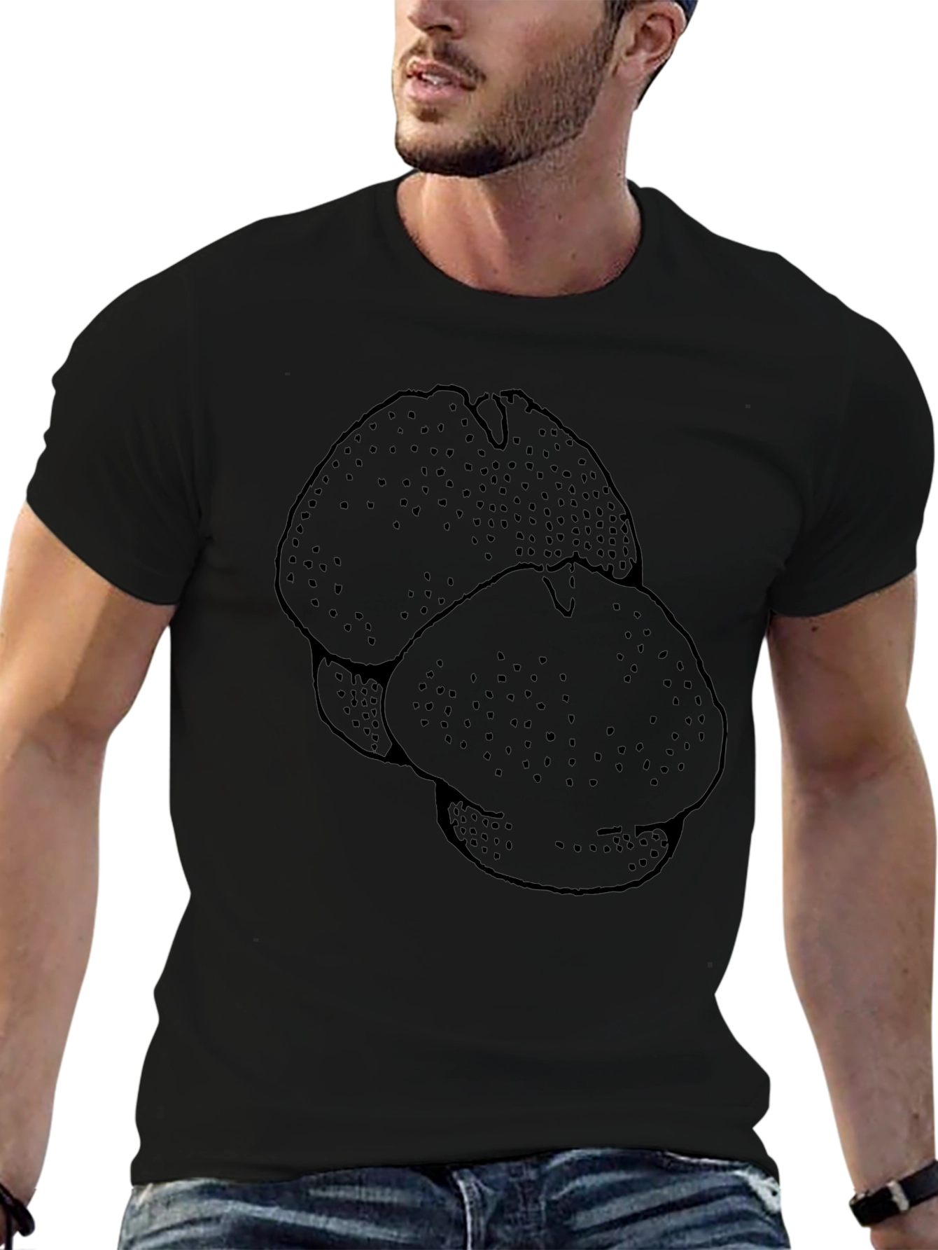 Black Morel Mushroom Graphic Tee