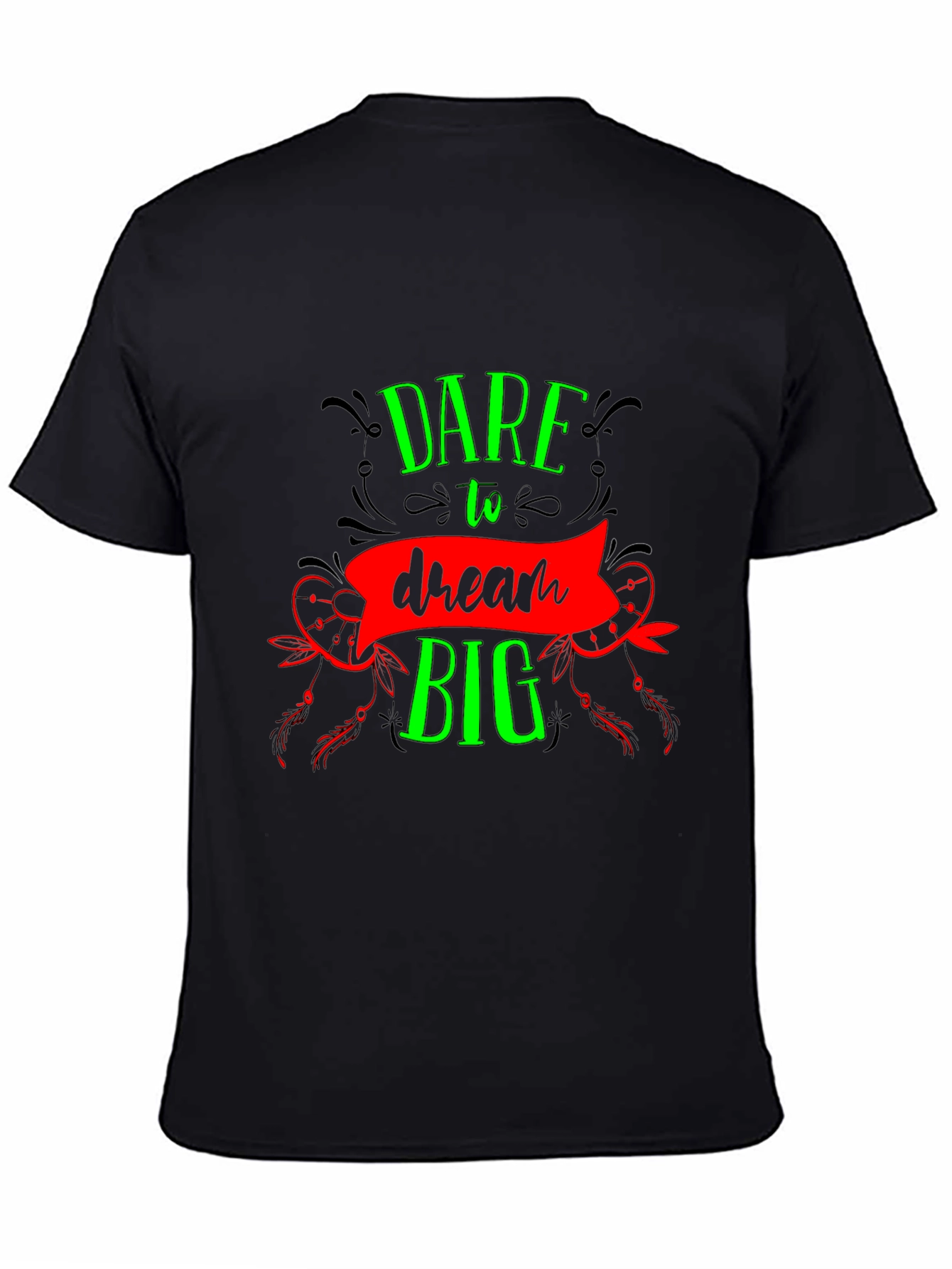Dare to Dream Big Graphic Tee - Black
