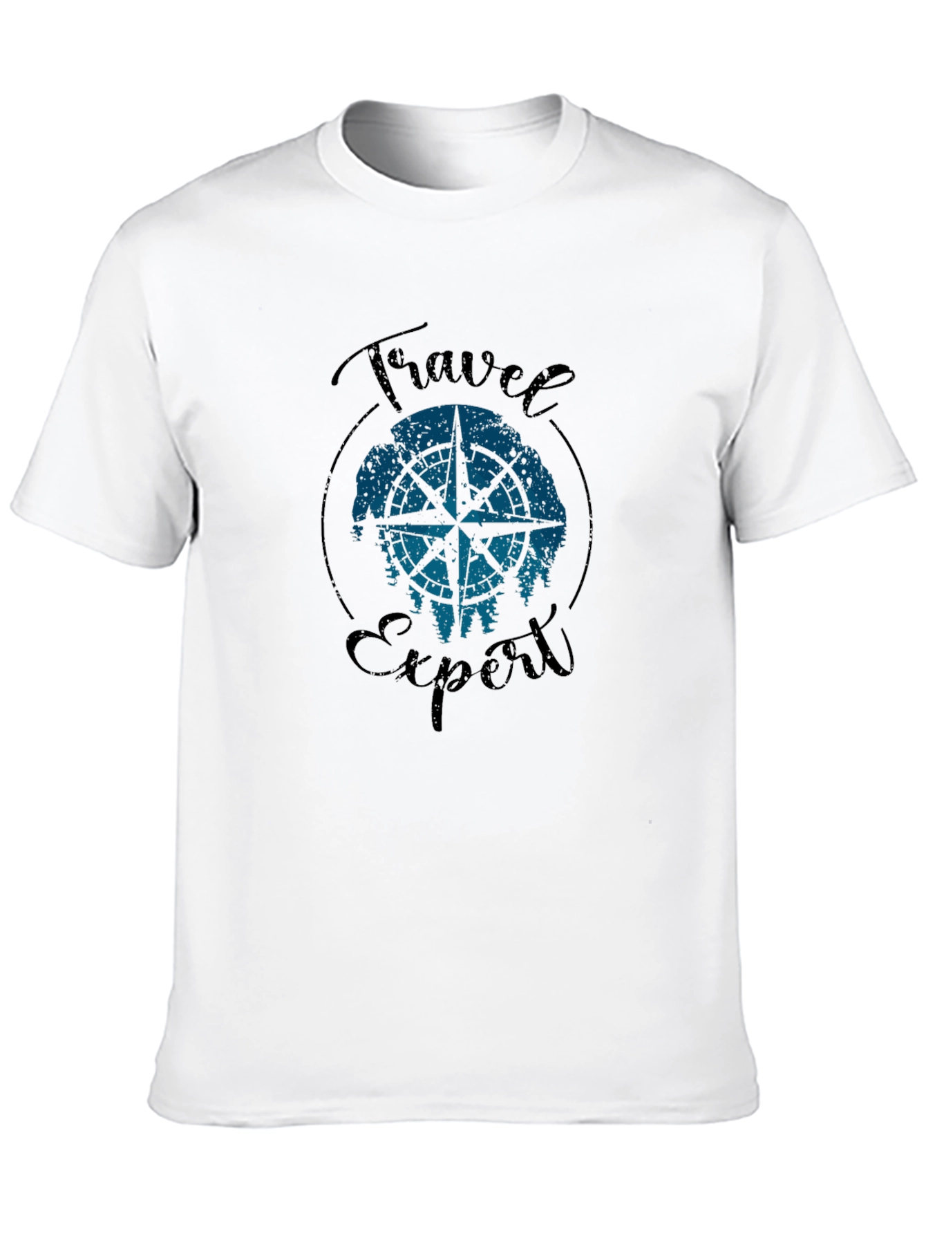 Travel Expert Graphic T-Shirt - Compass Design
