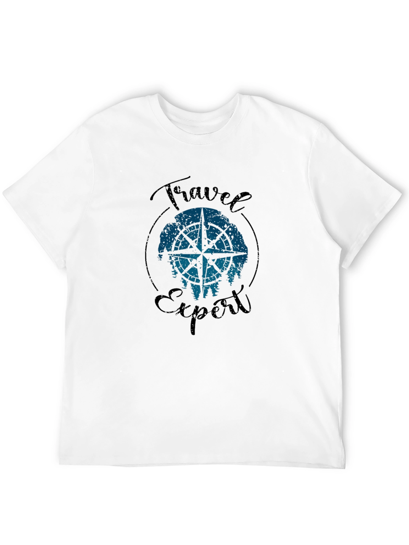 Travel Expert Graphic T-Shirt - Compass Design
