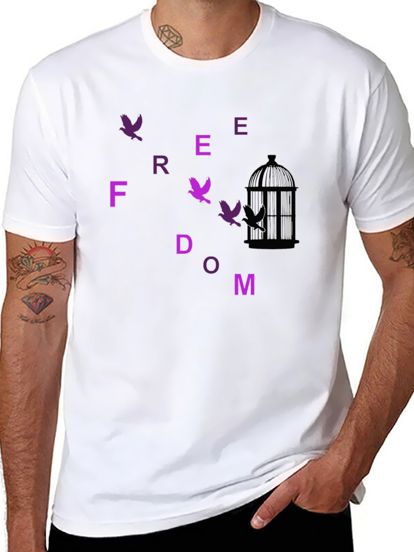 Freedom Birds Graphic T-Shirt - Stylish Unisex Tee