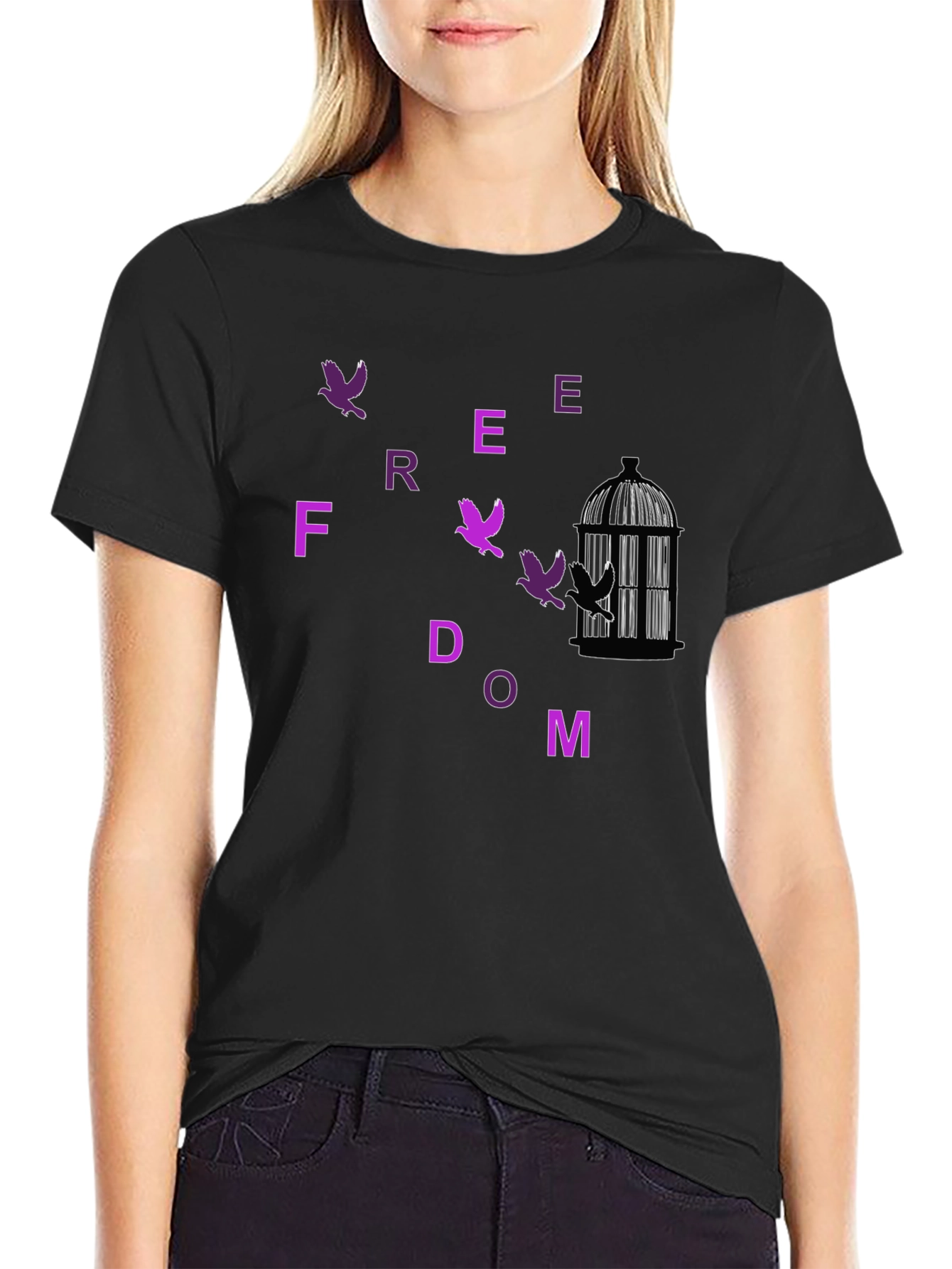 Freedom Birds Graphic T-Shirt - Stylish Unisex Tee
