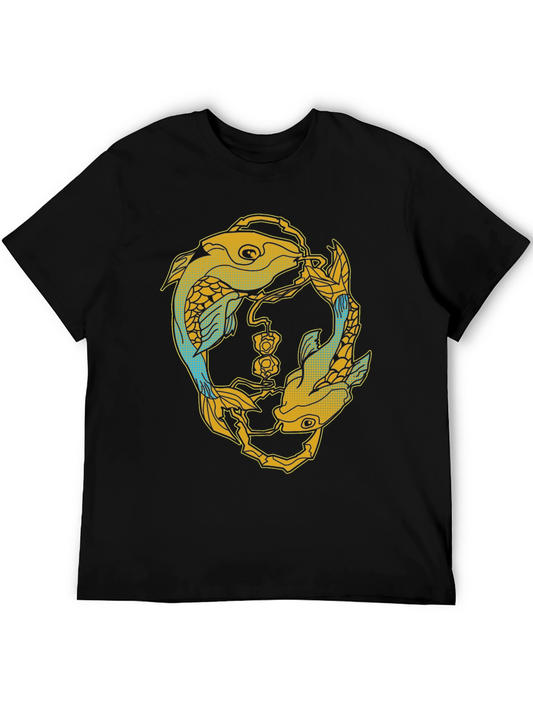 Koi Fish Graphic Tee - Yin Yang Style