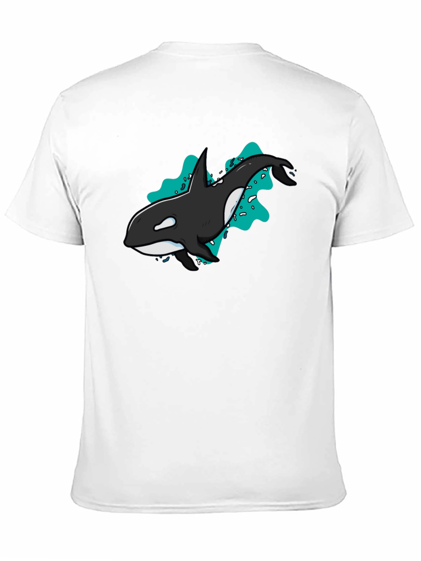 Orca Whale Graphic T-Shirt - Black Cotton Tee