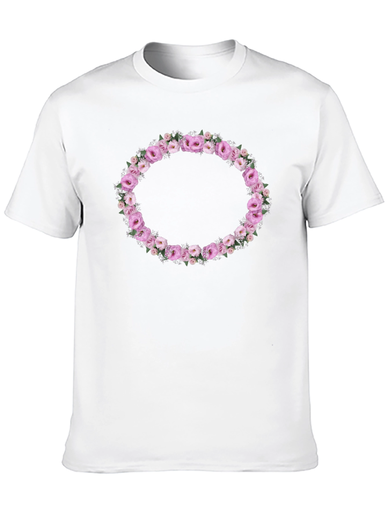 Floral Wreath Graphic Tee - Black